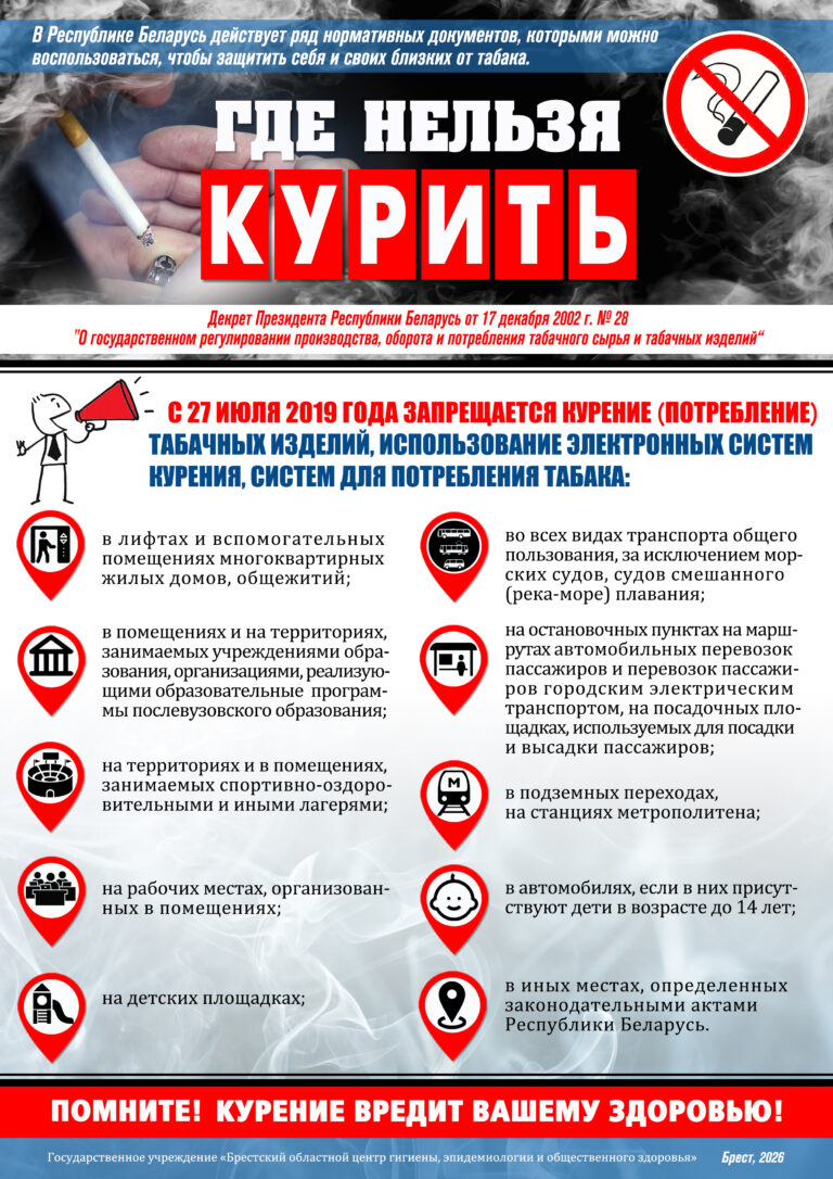 Курение не только вредно, но и законодательно наказуемо!